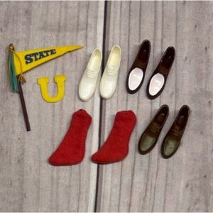 Vintage 1960’s Ken Campus Hero #770 Accessories Pennant Letter Socks Shoes +More